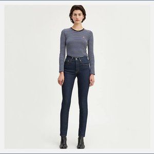 NWY $98.00 LEVI'S PREMIUM 501 SKINNY JEANS - HORIZONS DARK WASH - 27" X 28"